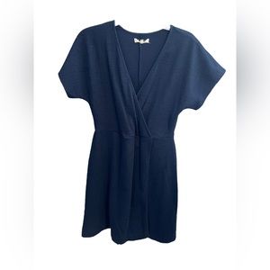 Navy Blue Mini Crossover Dress, Size Small